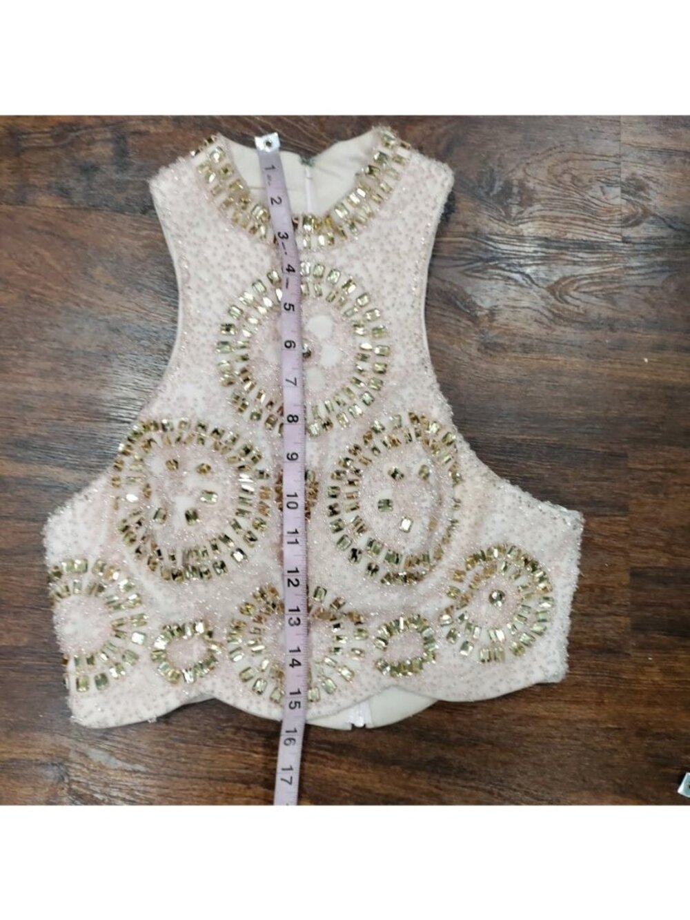 Pink  Princess Prom Dress Size XS Barbiecore Tulle Skirt Embellished Crop Top - Picture 11 of 16